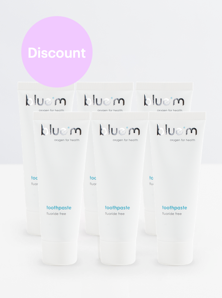 blue®m Toothpaste Fluoride Free Package Deal 6x75ml